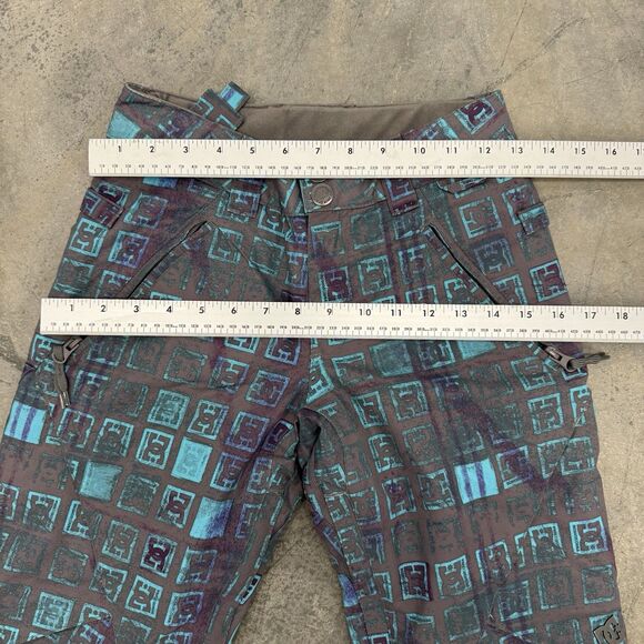 DC ACE K Snowboarding Pants Girls Size Medium Teal Purple AOP - Picture 2 of 16
